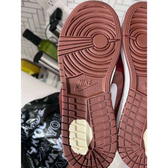 Nike Air Jordan 1 Low GS PB&J Peanut Butter Jelly HF3202-200 5Y Burgundy White - Picture 12 of 15